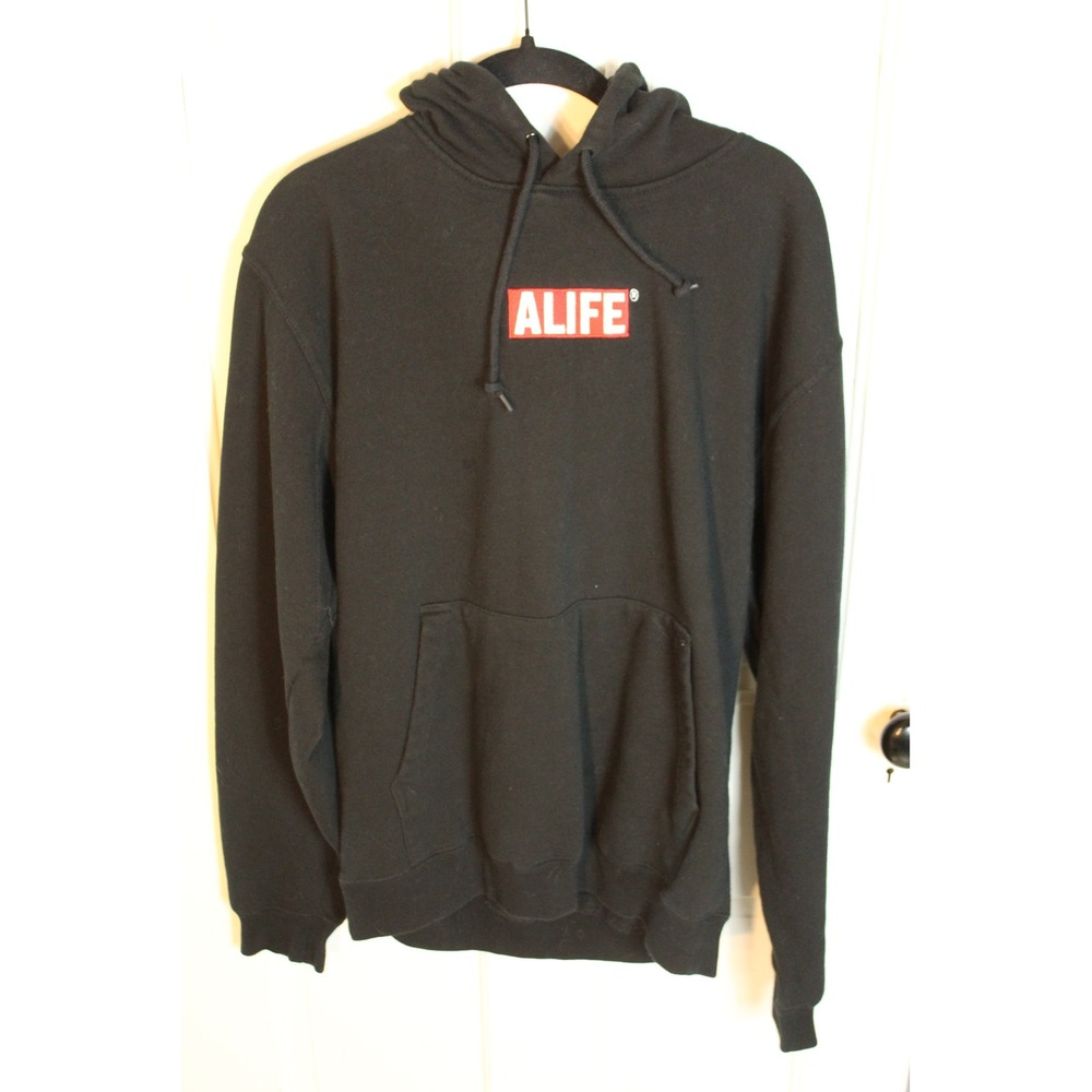 ALIFE Mens Black Hoodie Sweatshirt Pullover Long Sleeve Streetwear